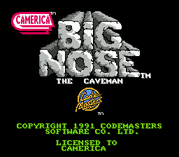 Big Nose the Caveman (Homebrew) — Title screen